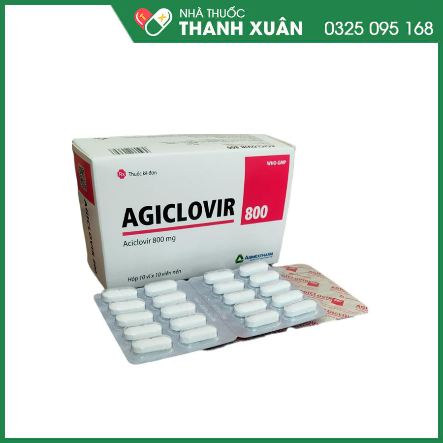 Agiclovir 800 thuốc điều trị, phòng ngừa tái phát và dự phòng nhiễm Herpes simplex